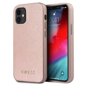 Guess GUHCP12SIGLRG iPhone 12 mini 5,4" różowo-złoty/rose gold hardcase Iridescent - GUESS