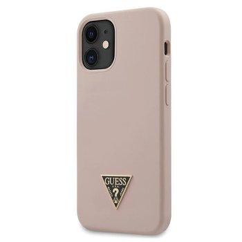 Guess Guhcp12Slstmlp Hard Case Triangle Silicone Iphone 12 Mini 5,4" Jasnoróżowy - GUESS
