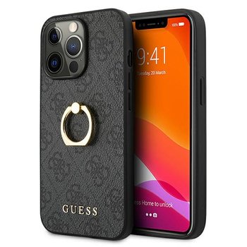 Guess GUHCP13L4GMRGR iPhone 13 Pro / 13 6,1" szary/grey hardcase 4G with ring stand - GUESS