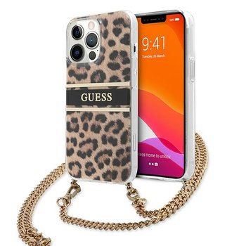 Guess GUHCP13LKBCLE iPhone 13 Pro / 13 6,1" Leopard hardcase Gold Strap - GUESS