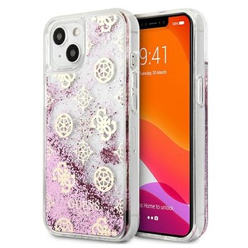 Guess GUHCP13MLGPEPI iPhone 13 6,1" różowy/pink hardcase Peony Liquid Glitter - GUESS