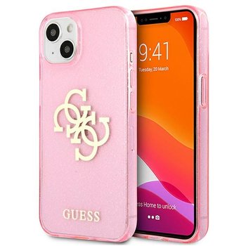 Guess GUHCP13MPCUGL4GPI iPhone 13 6,1" różowy/pink hard case Glitter 4G Big Logo - GUESS