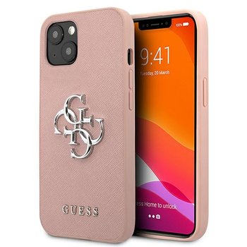 Guess GUHCP13MSA4GSPI iPhone 13 6,1" różowy/pink hardcase Saffiano 4G Metal Logo - GUESS