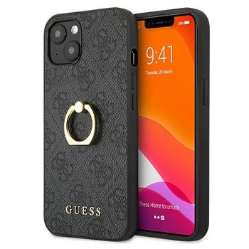 Guess GUHCP13S4GMRGR iPhone 13 mini 5,4" szary/grey hardcase 4G with ring stand - GUESS
