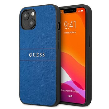 Guess GUHCP13SPSASBBL iPhone 13 mini 5,4" niebieski/blue Saffiano Strap - GUESS