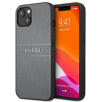 Guess GUHCP13SPSASBGR iPhone 13 mini 5,4" szary/grey Saffiano Strap - GUESS