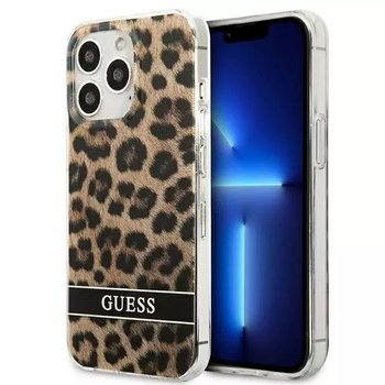Guess GUHCP13XHSLEOW iPhone 13 Pro Max 6,7"brązowy/brown hardcase Leopard - 4kom