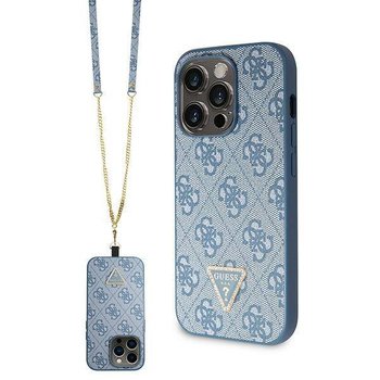 Guess GUHCP14XP4TDSCPB iPhone 14 Pro Max 6.7" niebieski/blue hardcase Crossbody 4G Metal Logo - GUESS