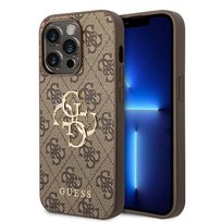 Guess GUHCP15L4GMGBR iPhone 15 Pro 6.1" brązowy/brown hardcase 4G Big Metal Logo GUESS