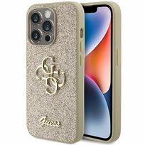 Guess GUHCP15LHG4SGD iPhone 15 Pro 6.1" złoty/gold hardcase Glitter Script Big 4G GUESS