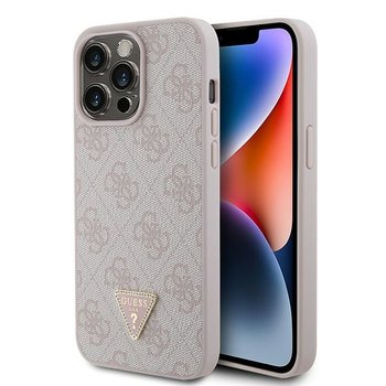 Pokrowiec Guess Silicone Logo Strass 4G do iPhone 15 Pro Max - różowy 