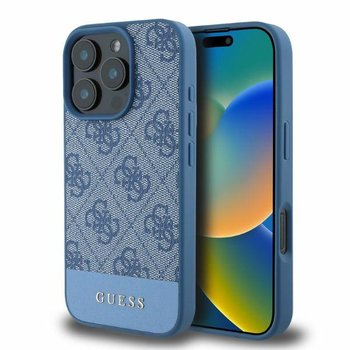 Guess GUHCP16XG4GLBL iPhone 16 Pro Max 6.9" niebieski/blue hardcase 4G Bottom Stripe - GUESS