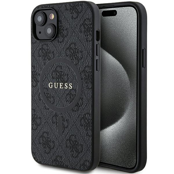 Custodia Guess 4G In Pelle Con Logo Metallo Per IPhone 14/15/13 6.1 Pollici – Rigida E Antiurto
