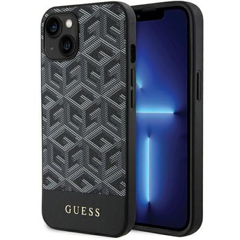 Guess GUHMP15SHGCFSEK etui obudowa pokrowiec do iPhone 15 / 14 / 13 6.1" czarny/black hardcase GCube Stripes MagSafe - GUESS