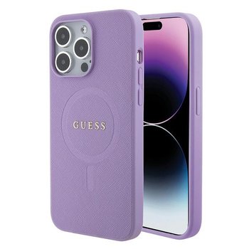 Guess GUHMP15XPSAHMCU iPhone 15 Pro Max 6.7" fioletowy/purple hardcase Saffiano MagSafe - GUESS