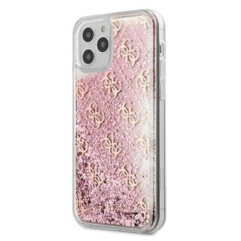 Guess Hard Case 4G Liquid Glitter Iphone 12 / 12 Pro Różowy - GUESS