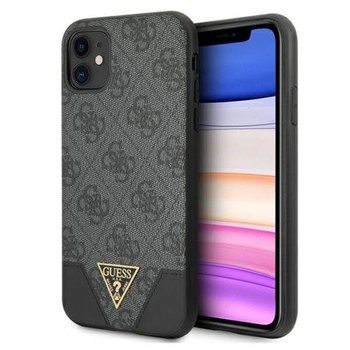 GUESS HARD CASE GUHCN61PU4GHBK IPHONE 11 TRIANGLE SZARY - GUESS