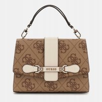 GUESS KLASYCZNA TOREBKA DAMSKA BRĄZOWO BEŻOWA LOGO 19 x 5 x 23 1GŁA GUESS