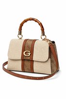 GUESS KOPERTÓWKA BEŻOWA Z BRĄZOWYM PASKIEM 26 x 13 x 7 cm 1I3B GUESS