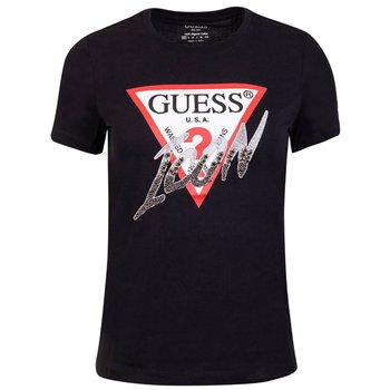 GUESS KOSZULKA DAMSKA T-SHIRT SS CN ICON TEE BLACK W2GI02I3Z11 JBLK L - GUESS