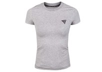 GUESS  KOSZULKA DAMSKA T-SHIRT SS CN MINI TRIANGLE GREY W1RI04J1311 LMGY - Rozmiar: L