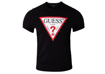 Guess Koszulka Męska T-Shirt Cn Ss Original Logo Black M2Yi71I3Z11 Jblk L - GUESS