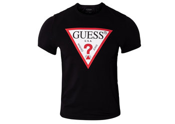 Guess Koszulka Męska T-Shirt Cn Ss Original Logo Black M2Yi71I3Z11 Jblk Xl - GUESS