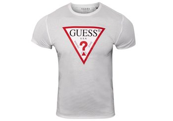 GUESS  KOSZULKA MĘSKA T-SHIRT ORIGINAL LOGO WHITE M1RI71I3Z11 G011 - Rozmiar: XXL - GUESS