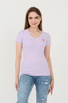 GUESS Lawendowy damski t-shirt Mini Triangle Tee XS