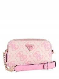 Guess Mała Różowa Torebka na Zamek na Pasku z Logo Gna - GUESS