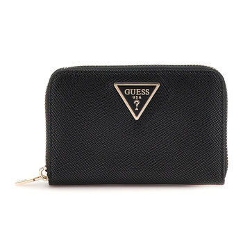 Guess Mały Czarny Portfel Damski Portmonetka - GUESS