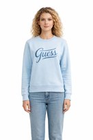 GUESS NIEBIESKA BLUZA Z BAWEŁNY Z LOGO Z CYRKONIAMI L 1I4A GUESS