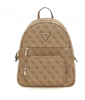 Guess Plecak Damski z Logowanym Wzorem na Zamek Skóra Ekologiczna Gmb - GUESS