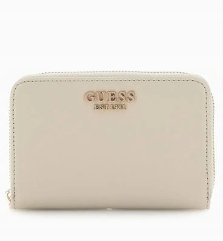 Guess Portfel Beżowy na Zamek Damski Średniej Wielkości Gna - GUESS