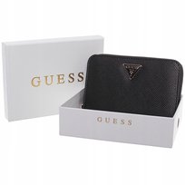 GUESS PORTFEL DAMSKI ROSALBA SLG MEDIUM ZIP CZARNY GUESS