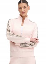 GUESS PUDROWA BLUZA Z PÓŁGOLFEM I OZDOBNYMI LAMPASAMI L 12DA GUESS