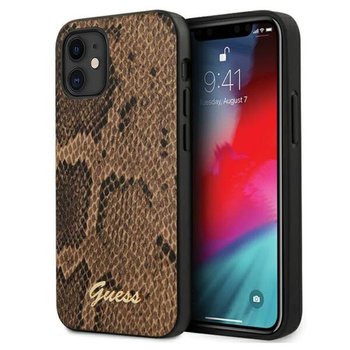 Guess Python Collection - Etui iPhone 12 mini (brązowy) - GUESS