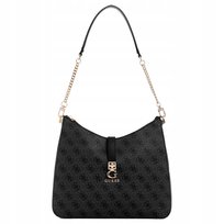 GUESS Torba Damska Duża Elegancka torebka na ramię Logo Wzór Szara