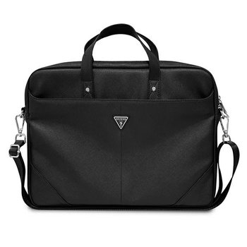 Guess Torba GUCB15PSATLK 16" czarny/ black Saffiano Triangle Logo - GUESS