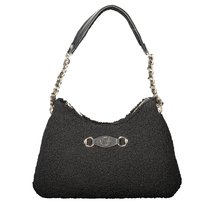 Guess Torebka Damska Czarna Mała Logo Elegancka Sztuczne Futerko GUESS