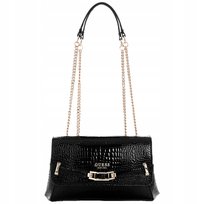Guess Torebka Damska Czarna Mała Logo Zwierzęcy Wzór Logo