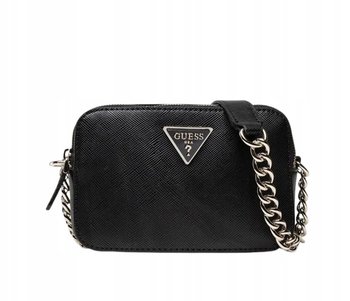Guess Torebka Damska Czarna na Pasku na Zamek z Logo Damska Gna - GUESS