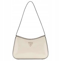 GUESS Torebka Damska Mała Elegancka torebka na ramię Gładka Jasna Kremowa