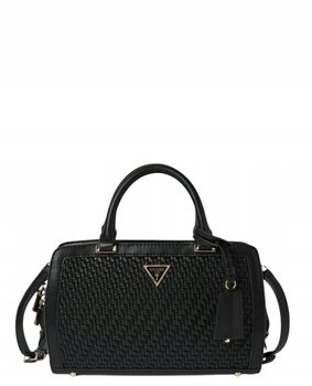 Guess Torebka Damska Pleciona Czarna na Zamek z Logo Gmb - GUESS