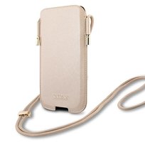Guess Torebka GUHCP12MSAPSLG 6,1" złoty/gold Saffiano GUESS