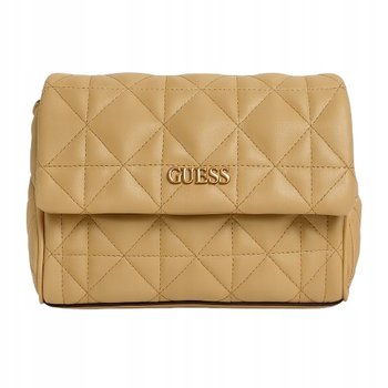 Guess Torebka Klasyczna Damska Beżowa z Napisem Gmb - GUESS