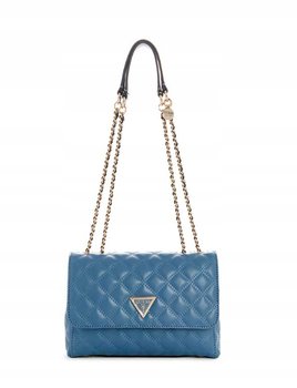 Guess Torebka Pikowana Niebieska Damska z Logo Gna - GUESS
