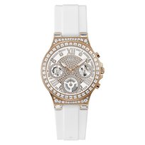 Guess, Zegarek damski, Moonlight, GW0257L2, biało-złoty GUESS