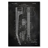 Guitar instrument Slate Metalowy Plakat Blacha dekoracyjna Tabliczka Szyld 22 x 31 cm