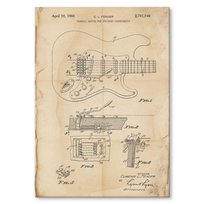 Guitar tremolo Retro Metalowy Plakat Blacha dekoracyjna Tabliczka Szyld 22 x 31 cm